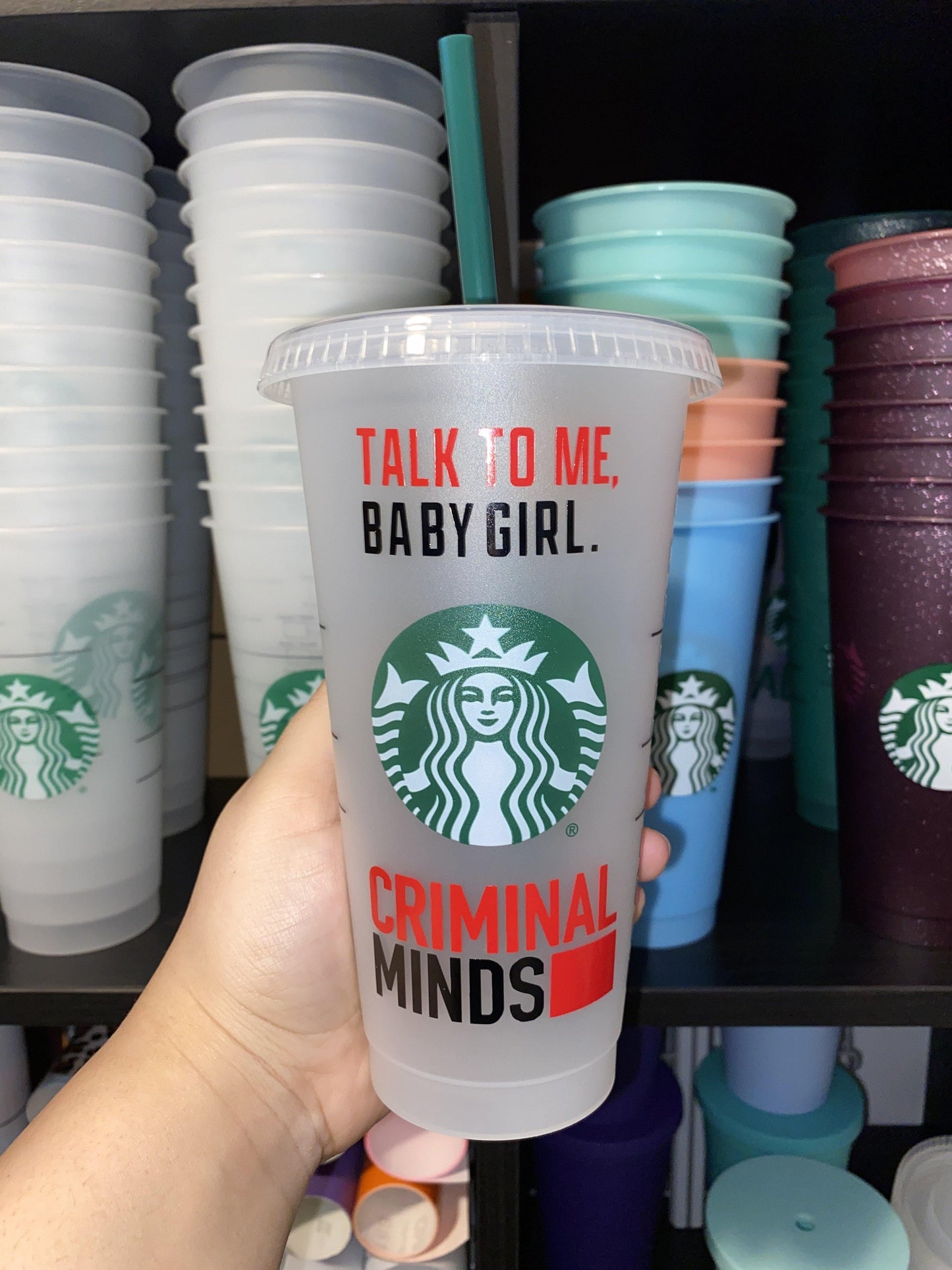 Derek Morgan Criminal Minds Starbucks Frosted Cup. Custom Starbucks Hot and Cold cups. Choose from over 100 designs and colour combinations or customize your own. Toronto, ON, Canada. Ship Worldwide.