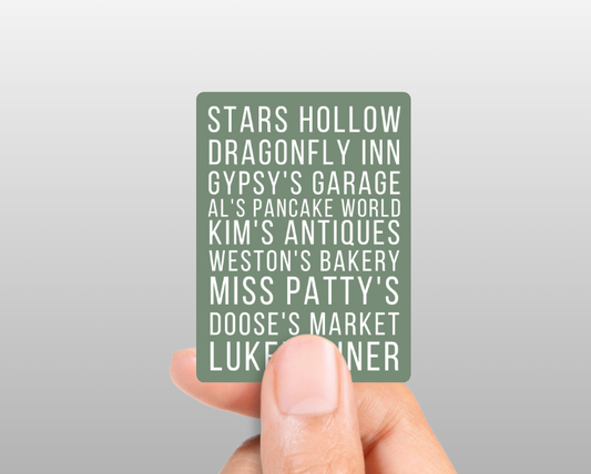 STARS HOLLOW SHOP NAMES STICKER