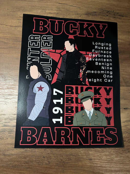 BUCKY BARNES GRAPHIC POSTER*