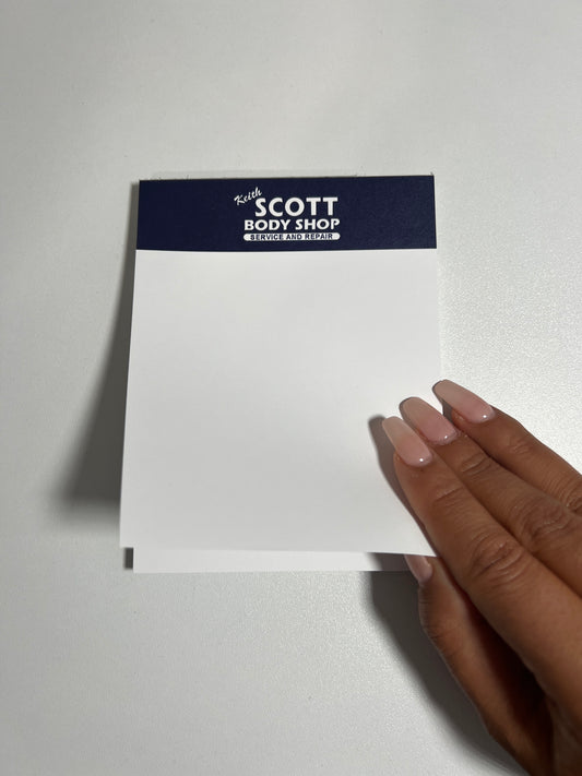 KEITH SCOTT BODY SHOP NOTEPAD