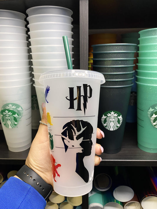 Harry Potter Starbucks Frosted Cup. Hogwarts Houses. Custom Starbucks Hot and Cold cups. Choose from over 100 designs and colour combinations or customize your own. Toronto, ON, Canada. Ship Worldwide.