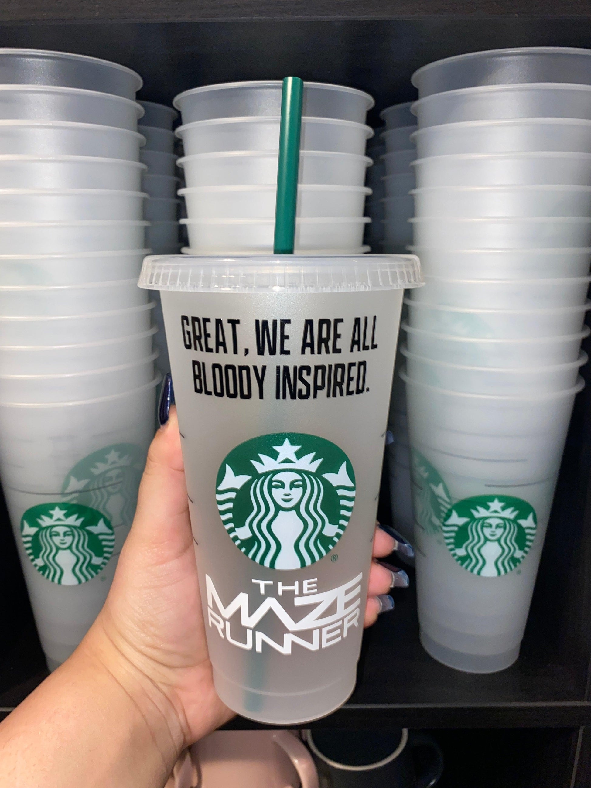 The Maze Runner Newt Starbucks Frosted Cup. Custom Starbucks Hot and Cold cups. Choose from over 100 designs and colour combinations or customize your own. Toronto, ON, Canada. Ship Worldwide. TV Shows. Thomas Brodie-Sangster