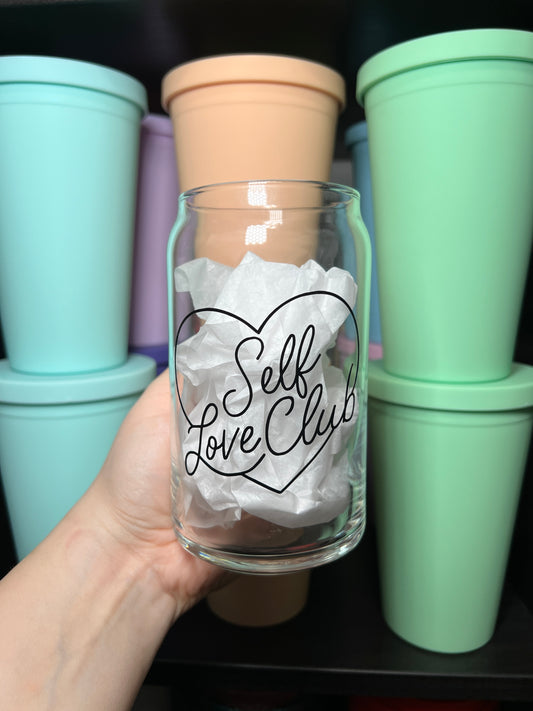 SELF LOVE CLUB CAN GLASS CUP