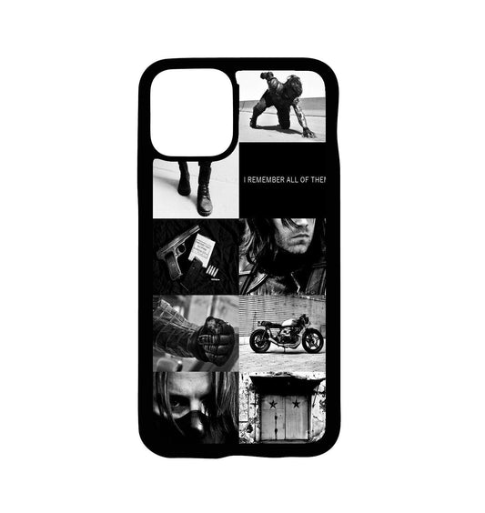 Bucky Barnes Winter Solder Inspired Phone Case available in classic or custom colours. iPhone 12, iPhone 11, iPhone XR, iPhone 7/8 and Samsung models.