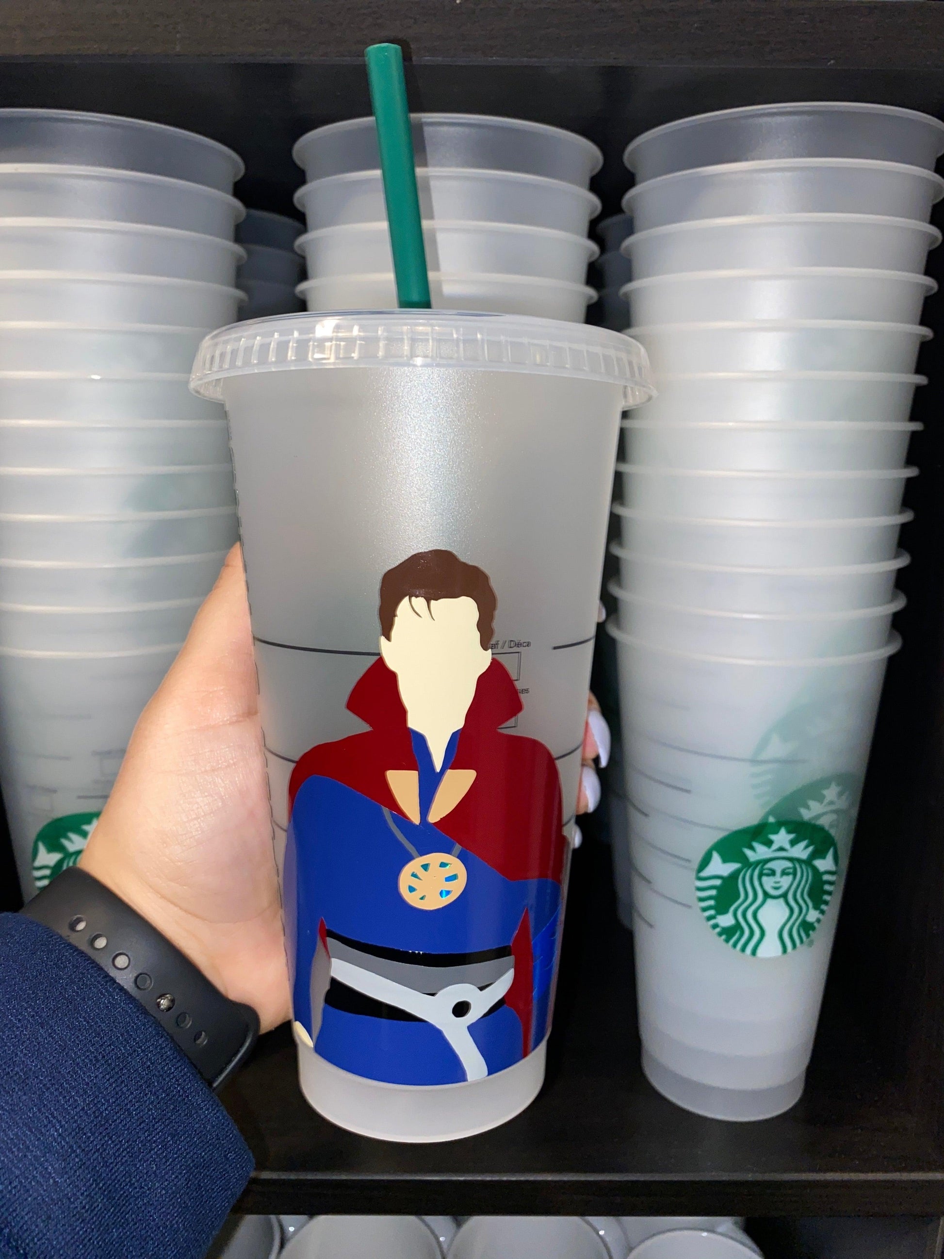Doctor Stephen Strange Marvel Inspired Starbucks Frosted Cup