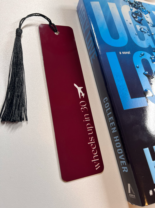 WHEELS UP IN 30 BOOKMARK
